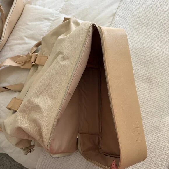 BÉIS The Mini Weekender Beige Carry On Personal Item - Picture 7 of 7